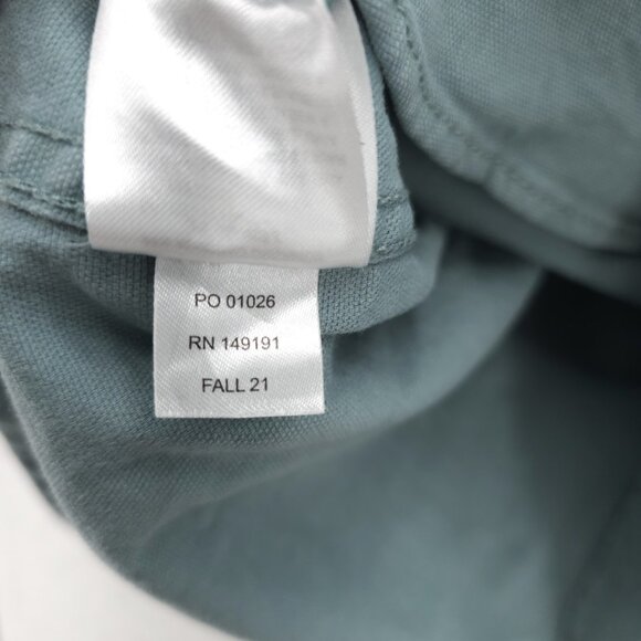 TOPO DESIGNS Women's Dirt Shirt Sage Blue Organic Cotton Stretch Size LARGE - Picture 8 of 8